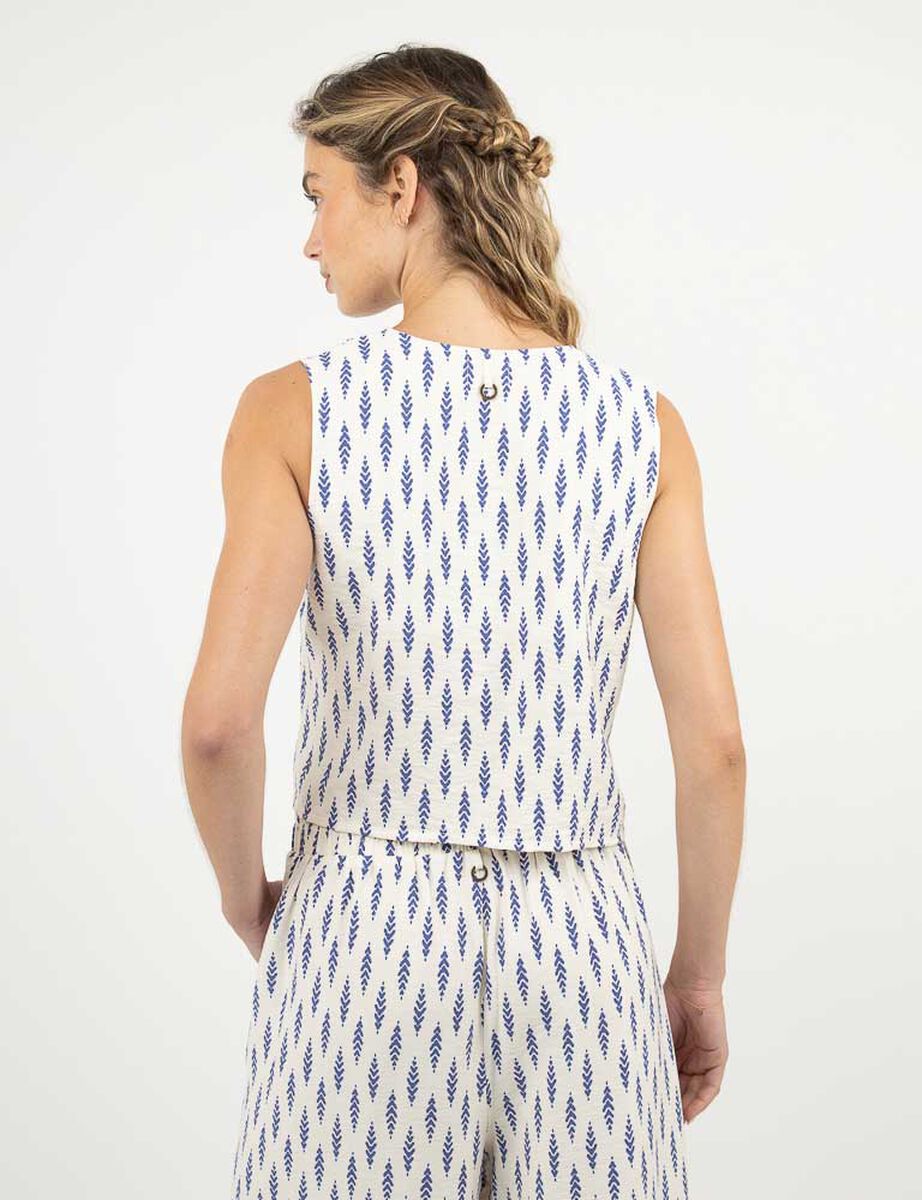 Blusa Estampada Sin Mangas Mujer Alma