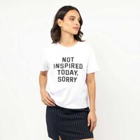 Polera Con Estampado Manga Corta Mujer Zibel Blanco, Negro