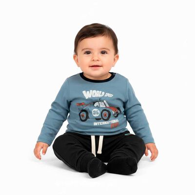 Polera Manga Larga de Algod&oacute;n Beb&eacute; Chess Baby