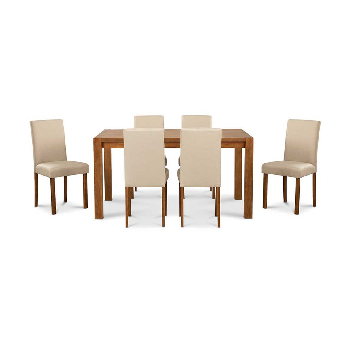 Juego de Comedor CIC Phoenix 6 Sillas Walnut