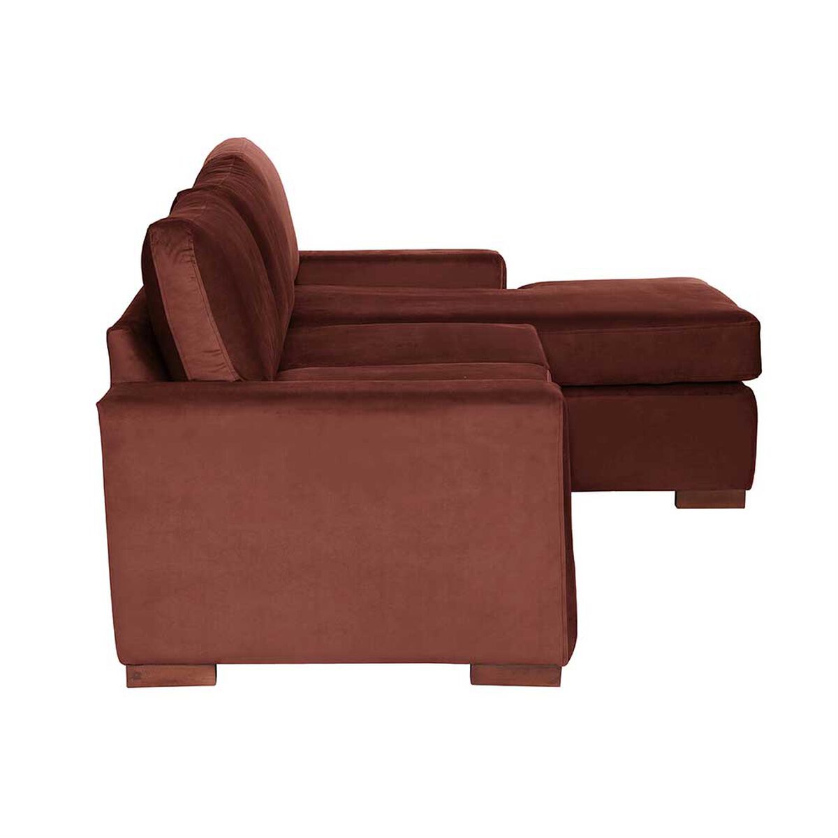 Sof&aacute; Seccional Derecho Latam Home Livorno 3 Cuerpos Chocolate