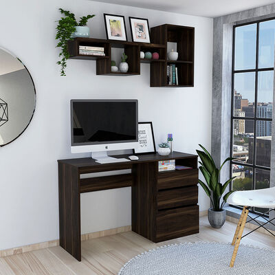 Escritorio Office 7 + Repisa Wall 1A