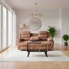 Combo Sof&aacute; Reclinable Casanova York 3 cuerpos Caf&eacute; + Mesa de Centro Gratis