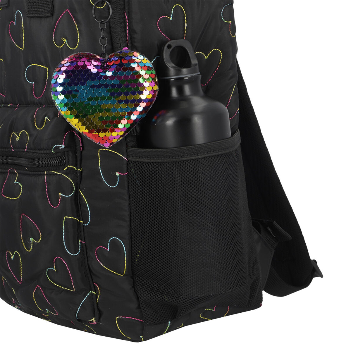 Mochila Notebook Xtrem Leia 5XT Corazones Negro 15"
