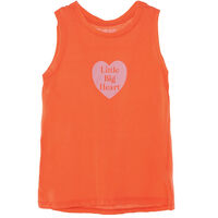 Polera sin Mangas de Algodón Niña Chess Coral