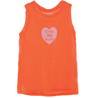 Polera sin Mangas de Algodón Niña Chess Coral