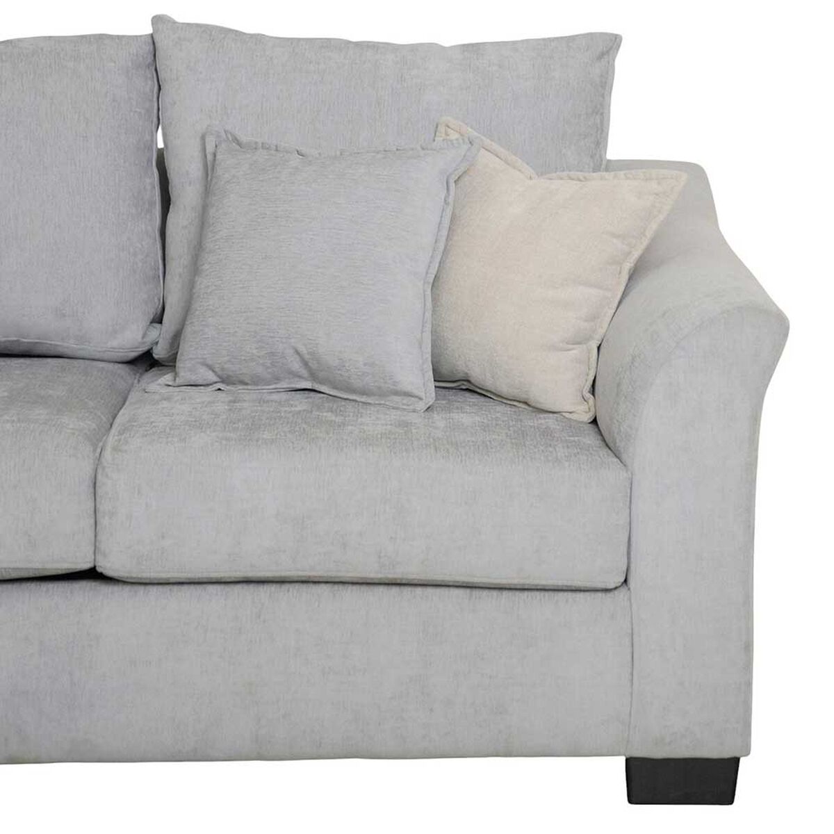 Seccional Izquierdo Muebles MPR Bruselas 5 Cuerpos Gris