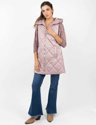 Imagen 2 del producto Parka Larga Sin Mangas Mujer Alma Rosa, Taupe, Verde