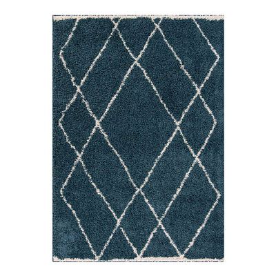 Alfombra Idetex Shaggy Guiza 150 x 200 cm Turquesa