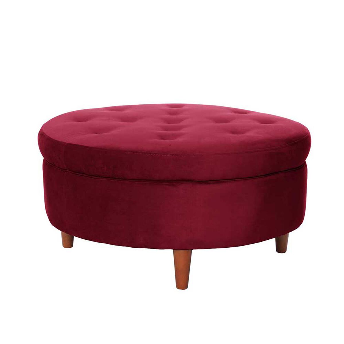 Pouf Latam Home Paris Tela Velvet Burdeo