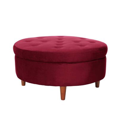 Pouf Latam Home Paris Tela Velvet Burdeo