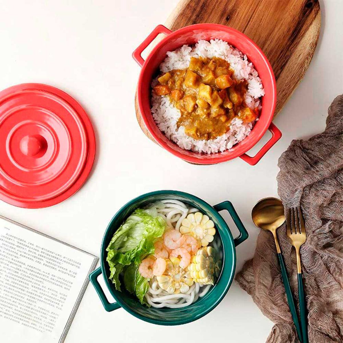 Fuente de Cer&aacute;mica para Horno Cacerola Olla Simplit Roja