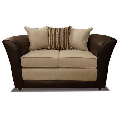 Sofá Elegant Detail Minesota 2 Cuerpos Tela/PU Beige