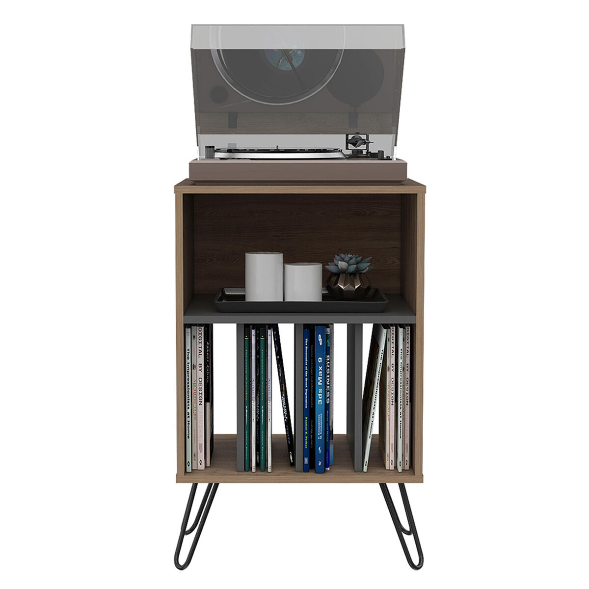 Mueble Funcional  TuHome Vassel Miel/Plomo