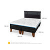 Cama Europea CIC Green Infinity King + 1 Respaldo Dublin Negro