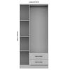 Clóset Vekkahome Pequim 3 Puertas 2 Cajones Negro