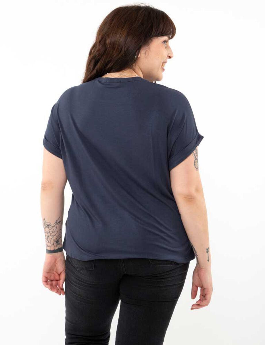 Polera Con Estampado Manga Corta Mujer Extralindas