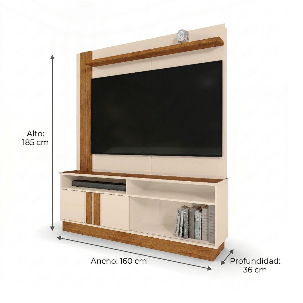 Estante TV Exit Fortaleza Hasta 60" Beige