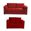 Juego de Living Latam Home Ancona 3 Cuerpos + Sofá 2 Cuerpos Burdeo