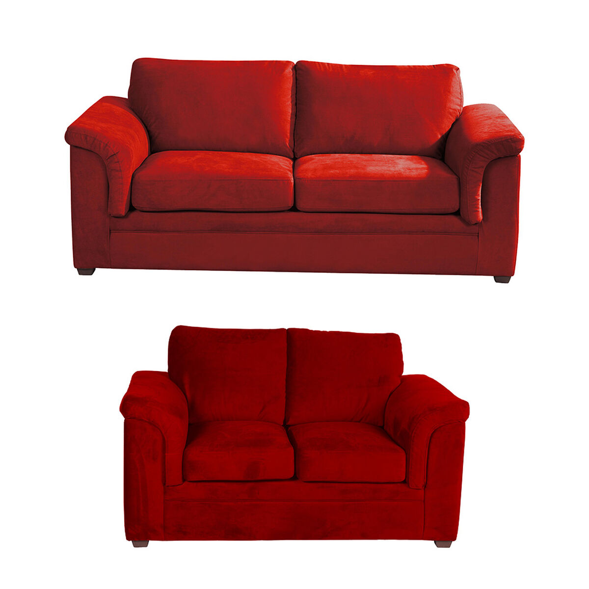 Juego de Living Latam Home Ancona 3 Cuerpos + Sofá 2 Cuerpos Burdeo
