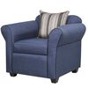 Juego de Living Innovamuebles Ducal Sofá 3 Cuerpos + Dos Sillones 1 Cuerpo Azul