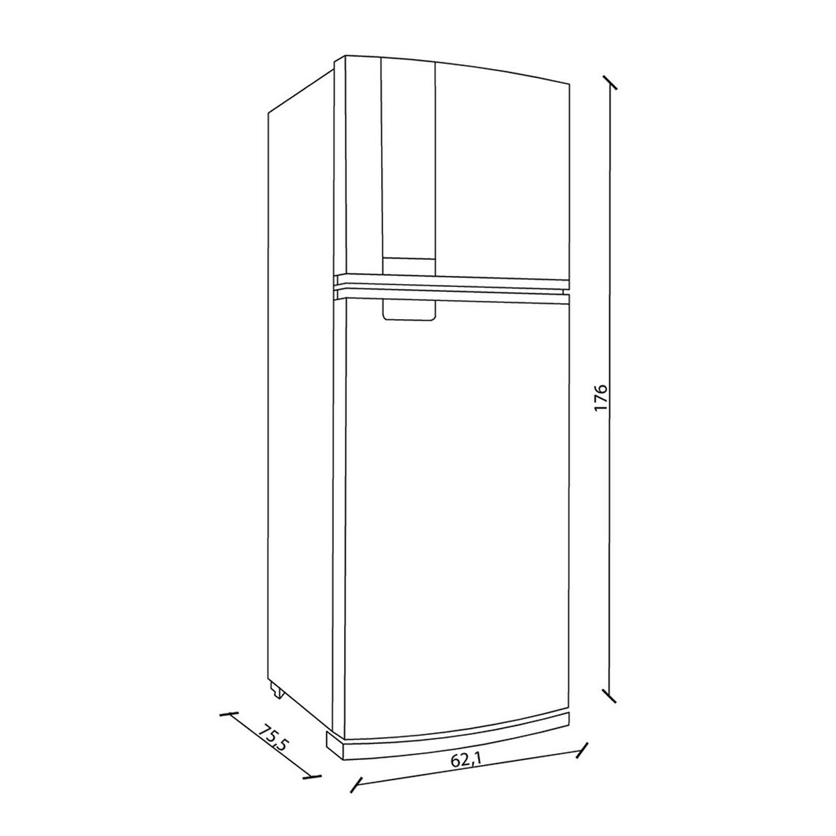 Refrigerador No Frost Whirlpool WRM45AK 375 lts.