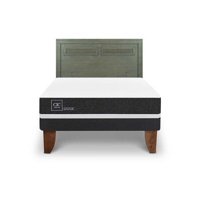 Imagen 1 del producto Cama Europea CIC 2 Plazas Ortopedic + Respaldo Milan Olivo