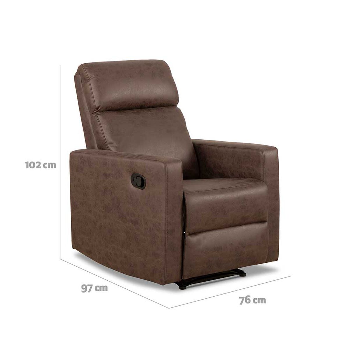 Juego de Living Reclinable CIC Asturias 3C+1C+1C Caf&eacute;