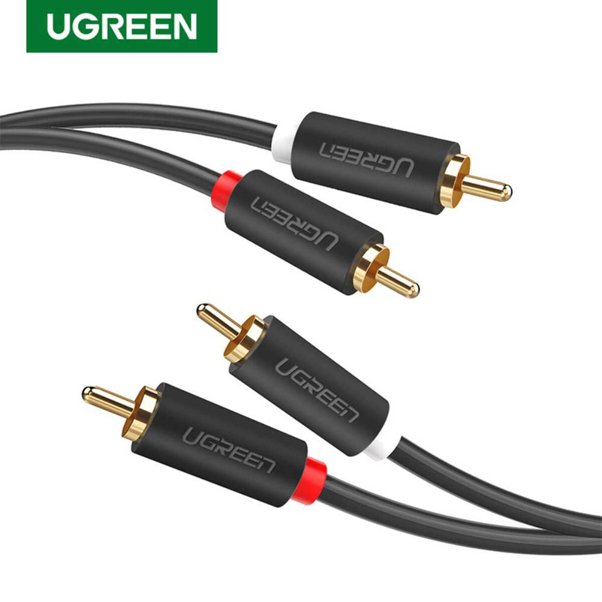 Cable De Audio M/M 2Rca/2Rca 1.5M Negro Ugreen Av104
