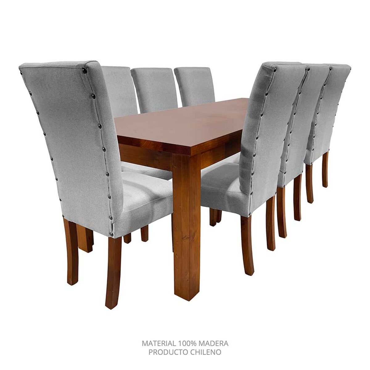 Juego de Comedor Living Factory Teka 8 Sillas Gris
