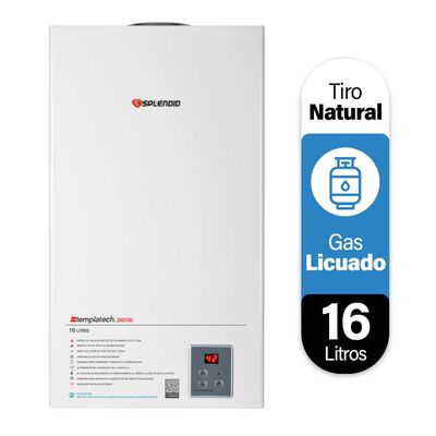 Calefont 16 litros Gas licuado Tiro natural Splendid