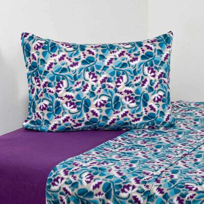 Sábana de polar American Family 1,5 Plazas Crik Azul