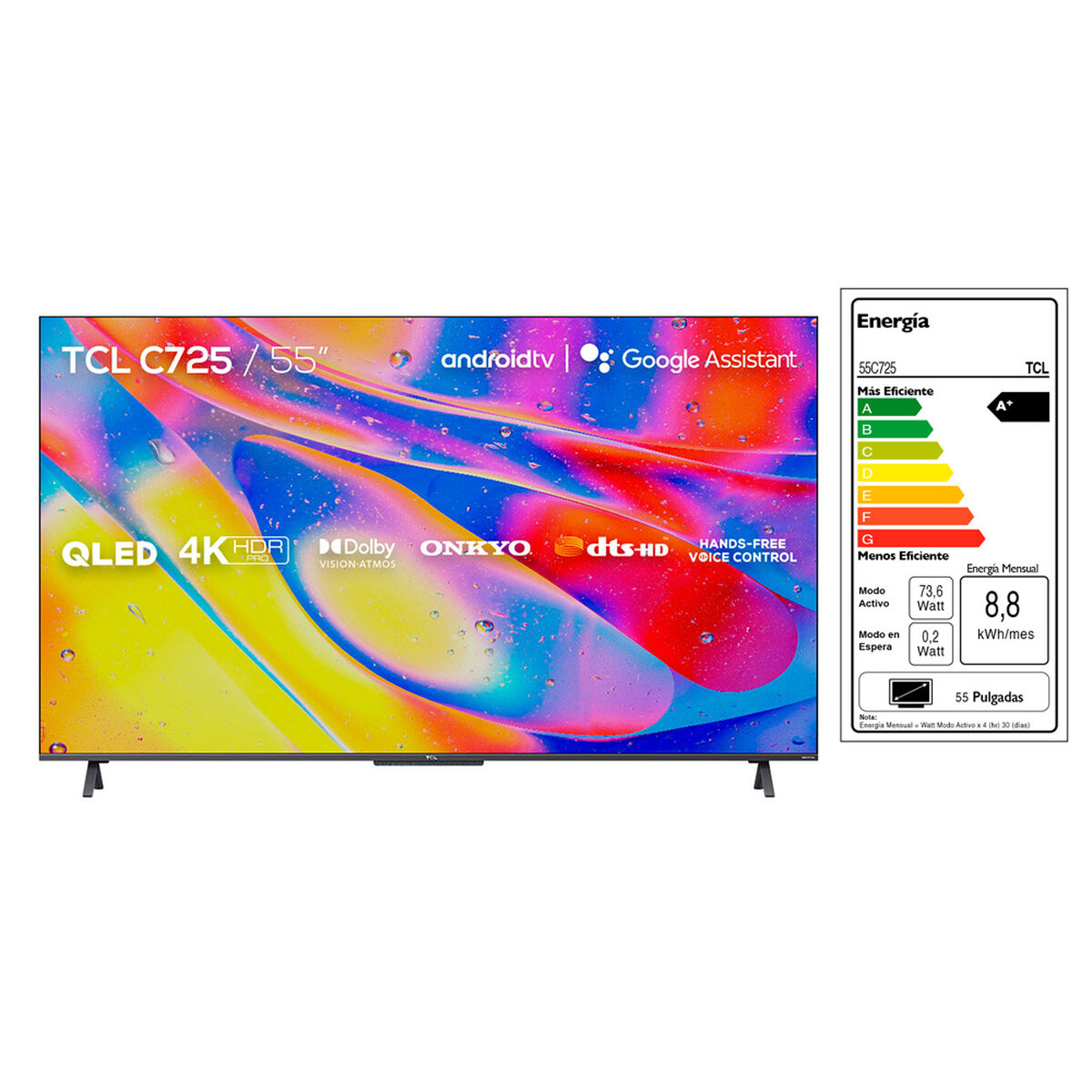 QLED 55" TCL 55C725 Android Smart TV UHD