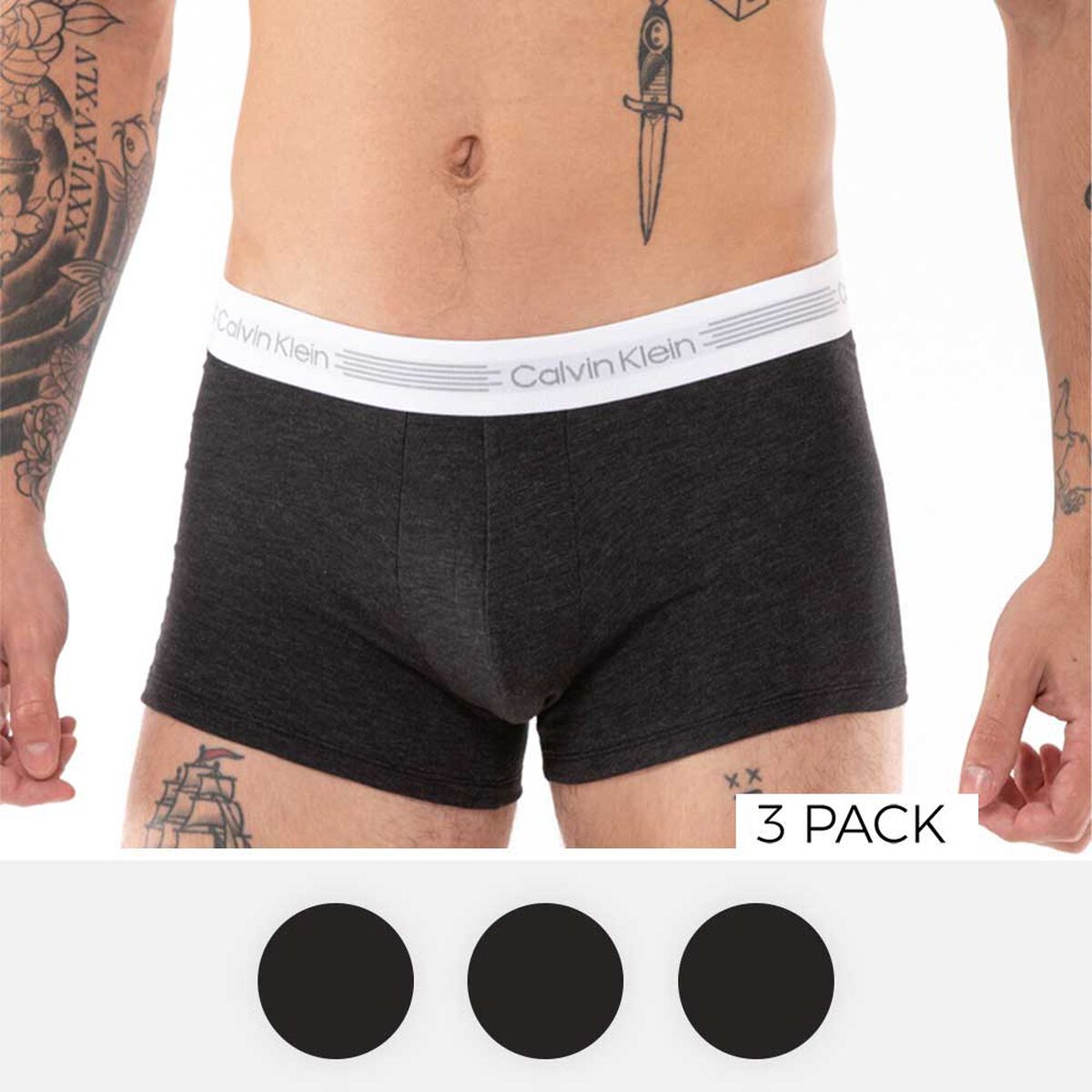 Pack 3 B&oacute;xer Regular Hombre Calvin Klein