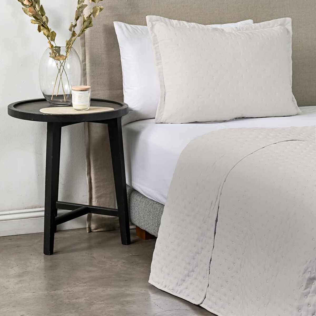 Quilt American Family 1.5 Plazas Dots Beige