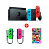 Combo Consola Nintendo Switch Ne&oacute;n + Control Inal&aacute;mbrico Joy-Con Rosado Verde + Juego Mario Kart 8 Deluxe