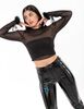 Polera Transparente Manga Larga Muñecas Peludas Mujer Icono