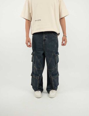 Imagen 1 del producto Pantalón Cargo Hombre Icono Azul