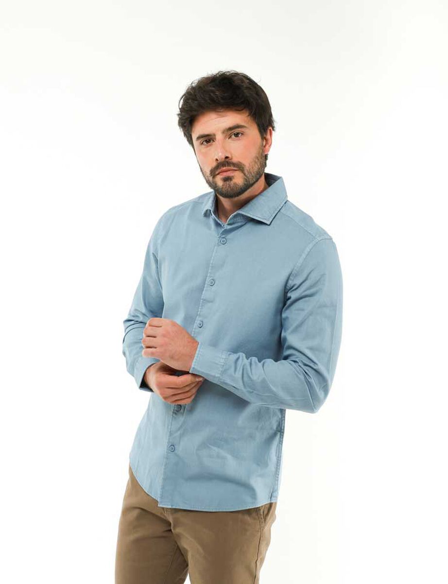 Camisa Algodón Manga Larga Hombre Zibel