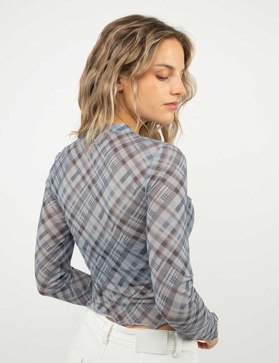 Polera Crop Manga Larga Mujer Icono