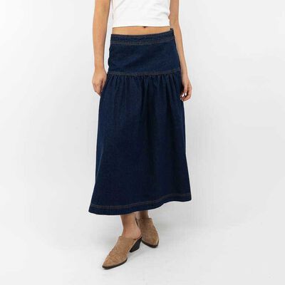 Falda Maxi Denim Mujer Icono