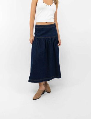 Imagen 1 del producto Falda Maxi Denim Mujer Icono Raw
