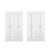 Combo 2 Closet Stanford 4 Puertas 2 Cajones Blanco