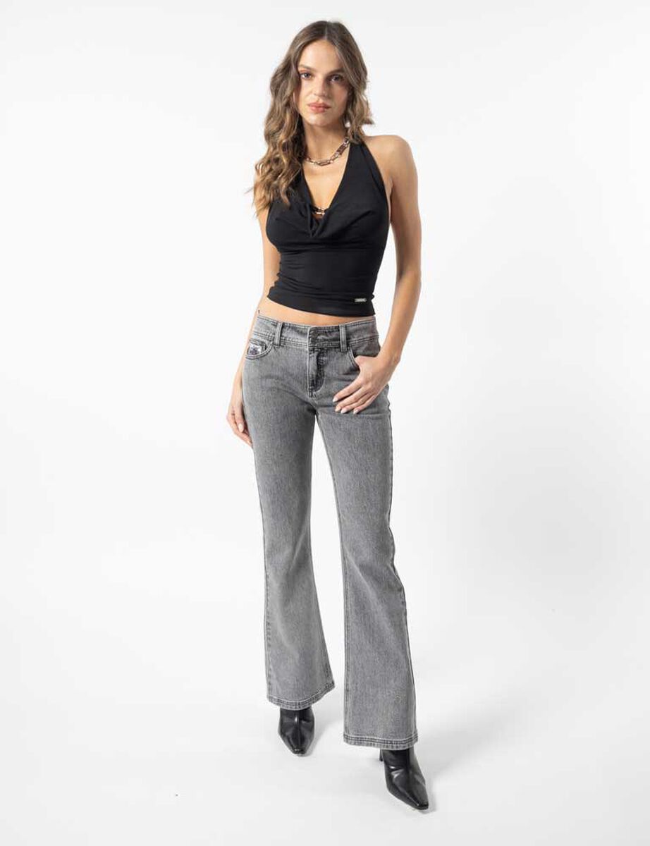 Jeans Flare Lentejuelas Bolsillo Mujer Soviet
