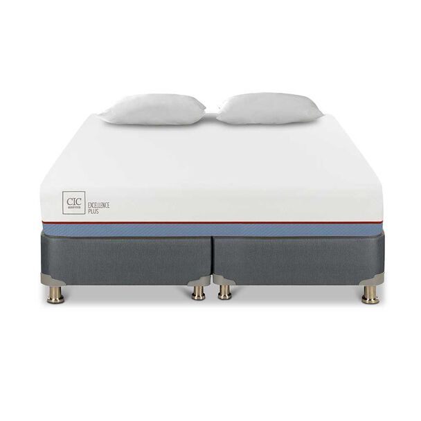 Cama Americana CIC Base Dividida 2 Plazas Excellence Plus + 2 Almohadas