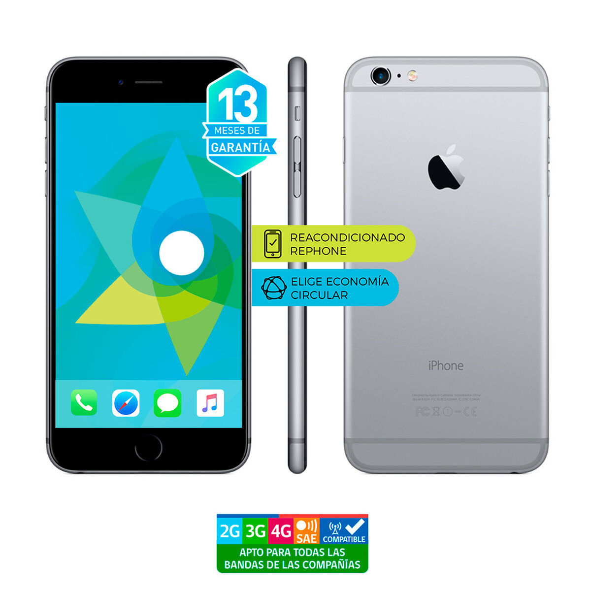 Celular Apple Iphone 6 16GB 4.7" Gris Liberado