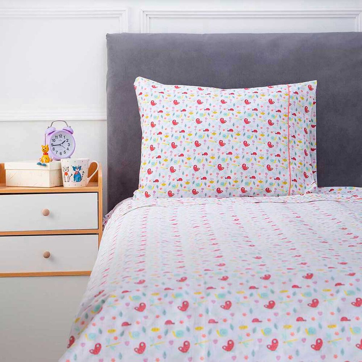 Juego de S&aacute;banas Infantil Estampado Casanova Kids 144 Hilos 1,5 Plazas Nature