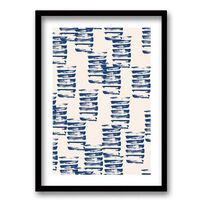 Cuadro Decorativo Retela Rayas Azules 40 x 30 cm