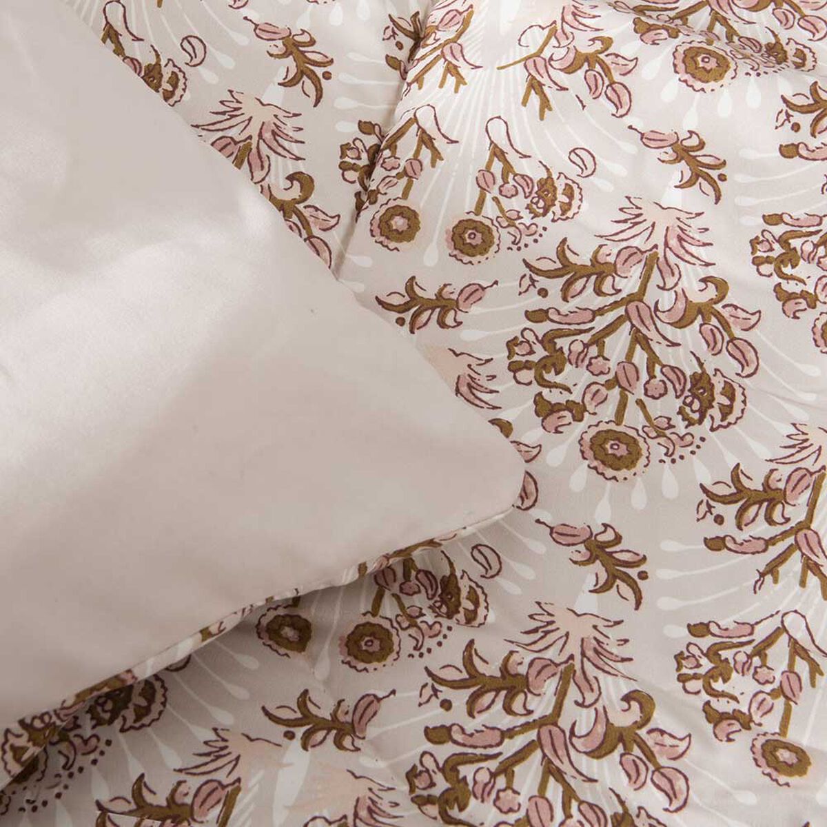 Plumón Estampado SoHome 1,5 Plazas Hatha Rosado