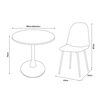 Juego de Comedor Zoy Home Saona 4 Sillas Grafito